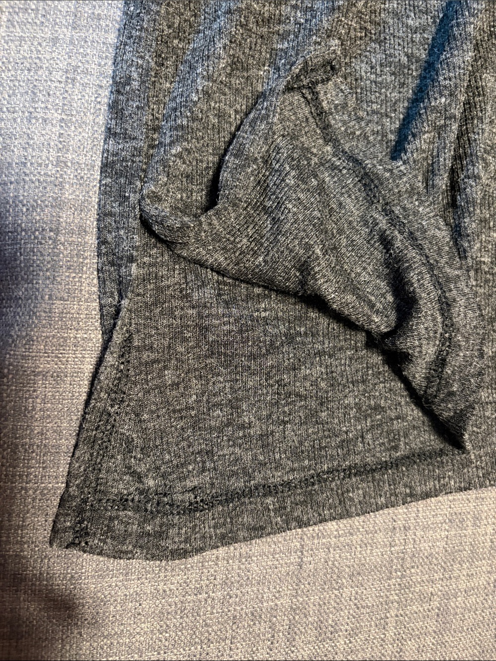 Old Navy Charcoal Gray Crew Neck Knit Tunic Sweater - Picture 5 of 6